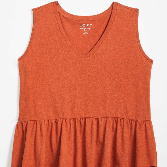 LOFT Tops - 💸Loft Plus Soft Peplum Tank Size 14